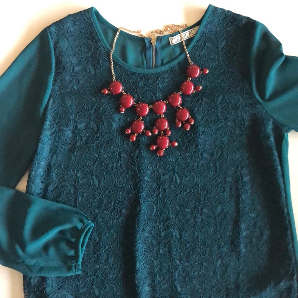 Chloe K lace detail shirt